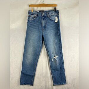 GAP  Cheeky‎ Straight Sky High Jeans Size 29 Blue Distressed